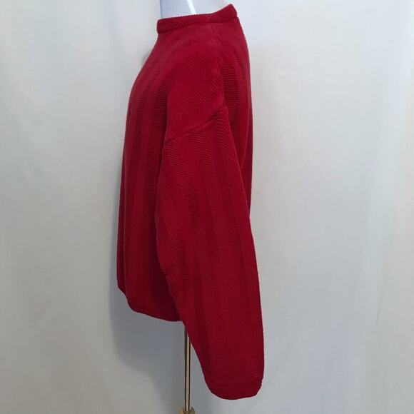 Chaps Ralph Lauren Vintage Red Hand Framed Sweater Men L - Picture 5 of 9